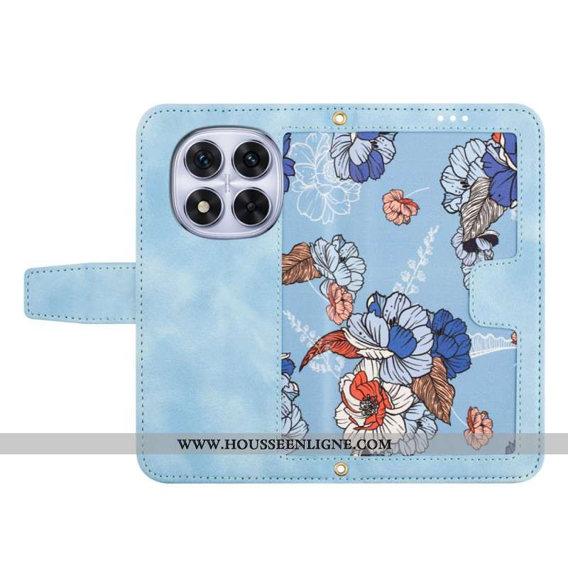 HOusse Xiaomi Redmi Note 14 Pro 4G Fleurs Graphiques à Lanière