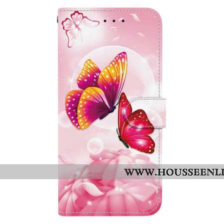 Hoousse Xiaomi Redmi Note 14 4G Papillons Roses