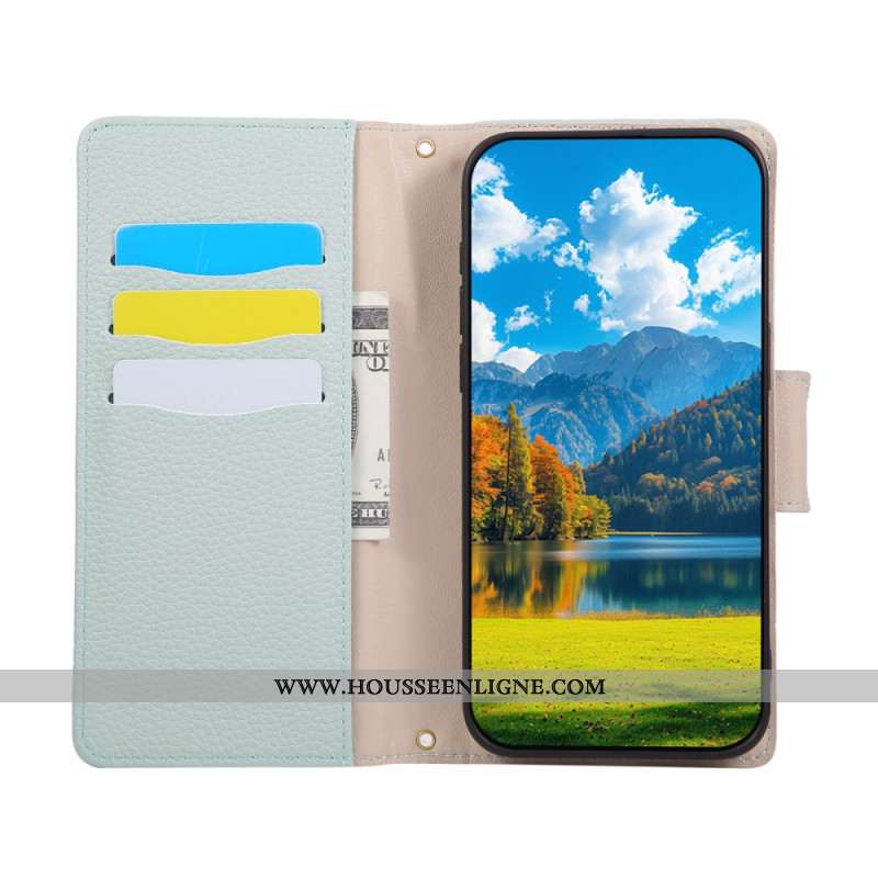 Housse 17 Pro Max Portefeuille à Rabat avec Fermeture Éclair