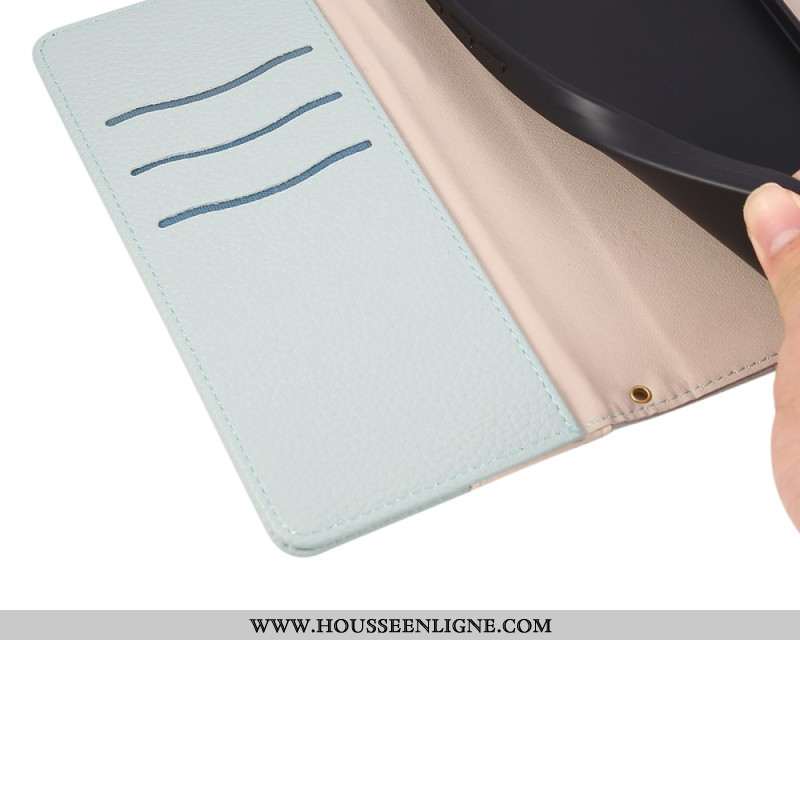 Housse 17 Pro Max Portefeuille à Rabat avec Fermeture Éclair