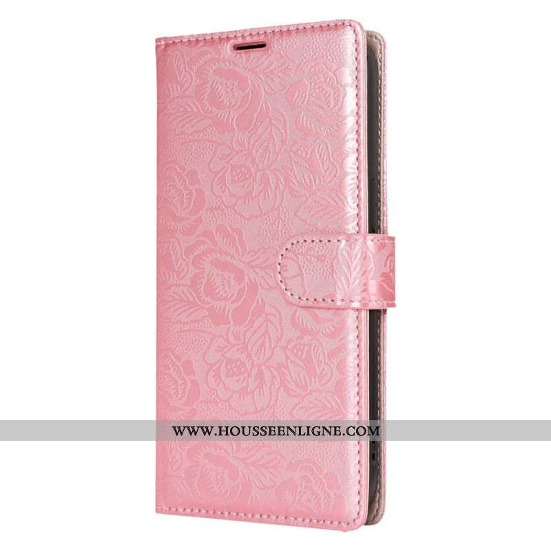 Housse Galaxy S25 Ultra 5G Impression Florale à Lanière