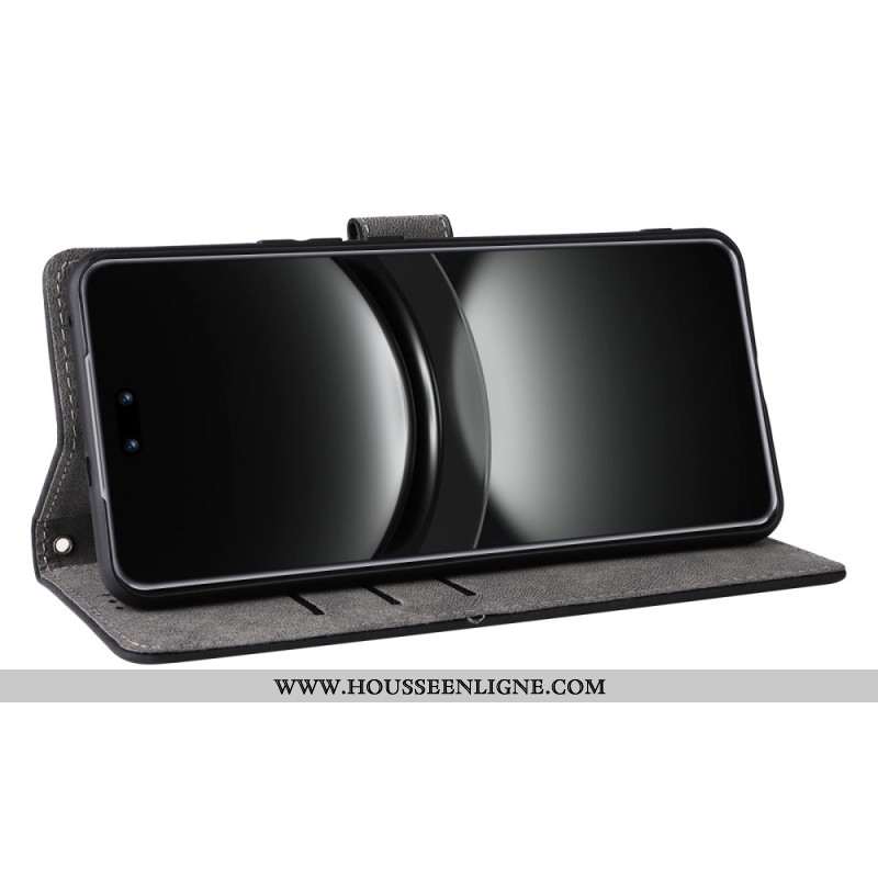 Housse Huawei Nova 13 5G Portefeuille Effet Daim RFID