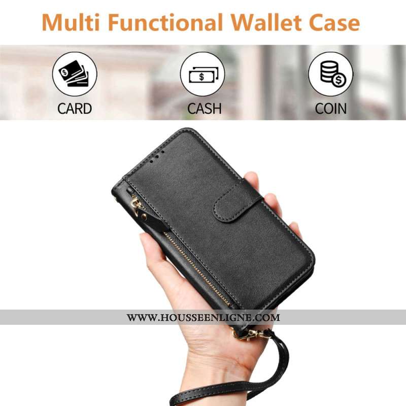 Housse Huawei Nova 13 Pro Portefeuille Zippé