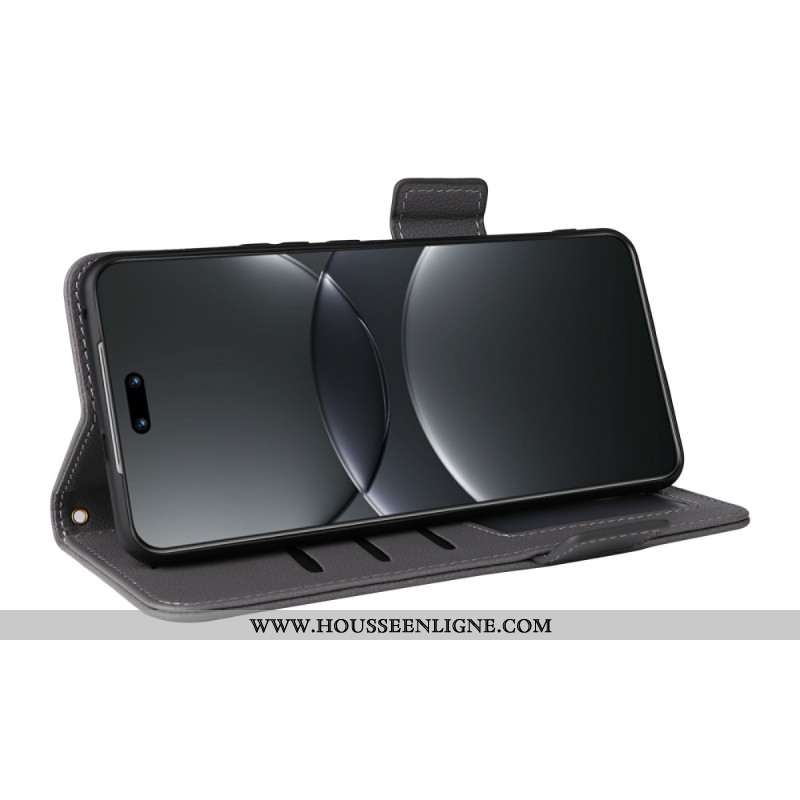 Housse Huawei Nova 13 Pro Simili Cuir Litchi à Lanière