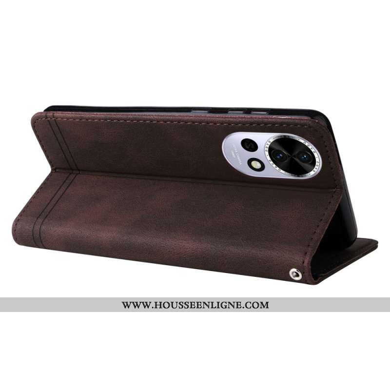 Housse Huawei Nova 13 Vintage Rivet et Lanière