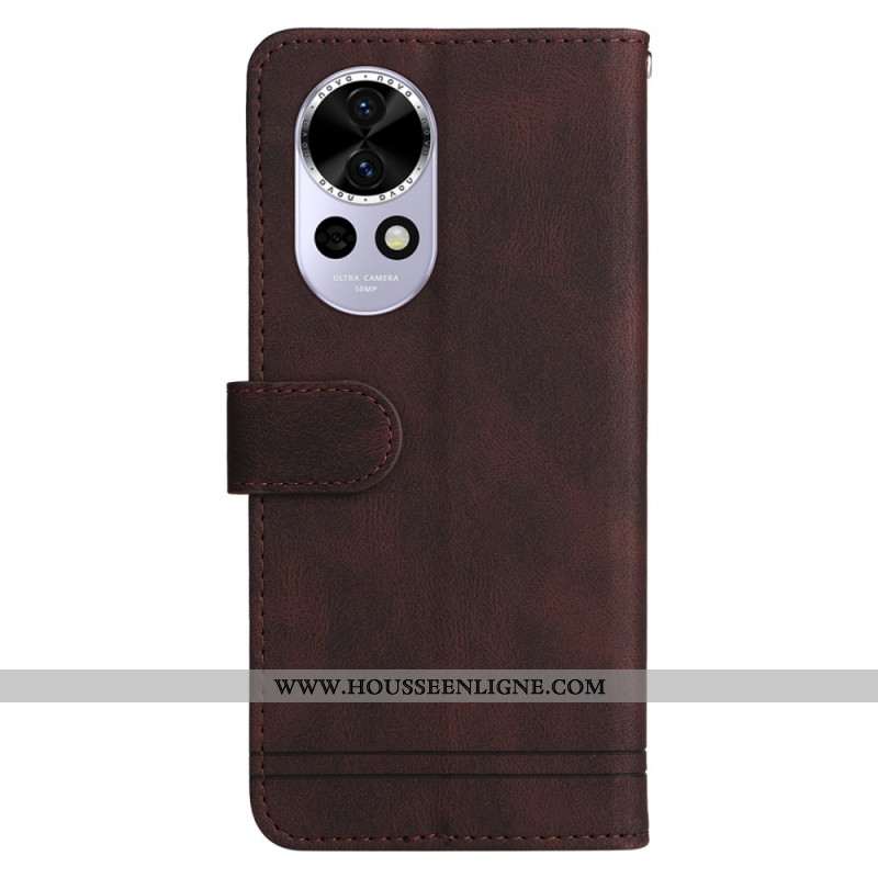 Housse Huawei Nova 13 Vintage Rivet et Lanière