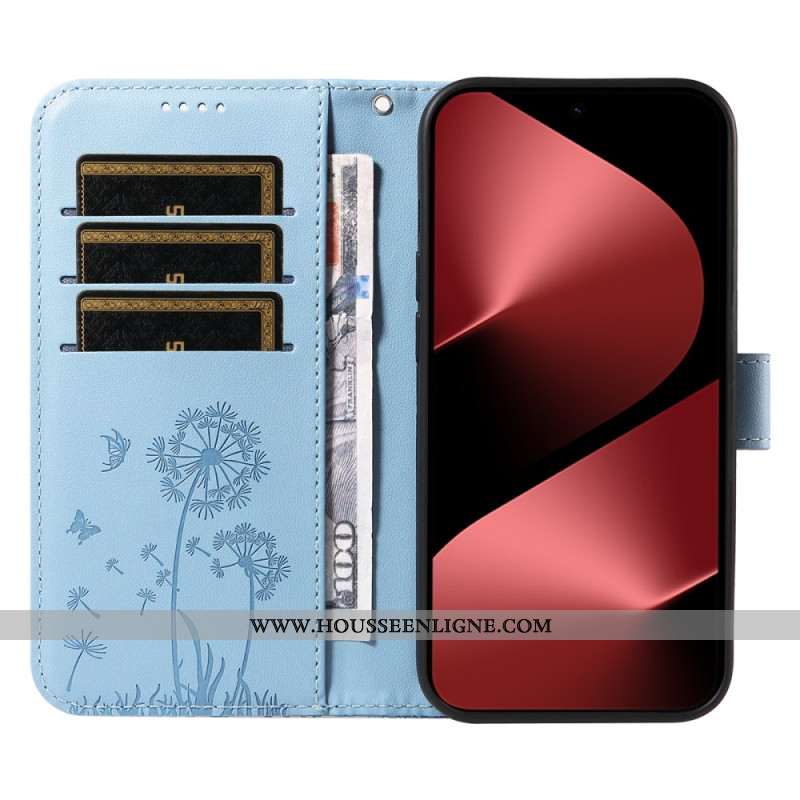 Housse Huawei Pura 80 Pro Motif Pissenlit et Lanière