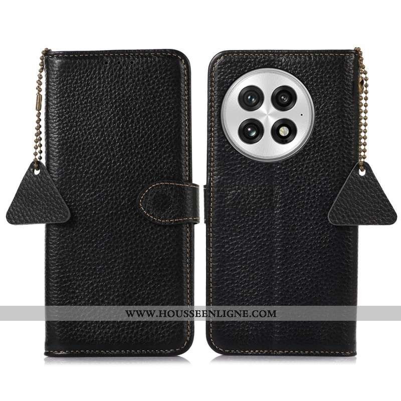 Housse OnePlus 13 Blocage RFID en Cuir Véritable