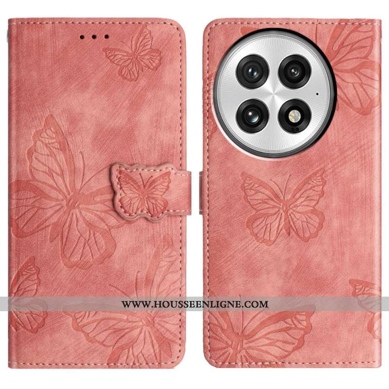 Housse OnePlus 13 Effet Daim Papillons