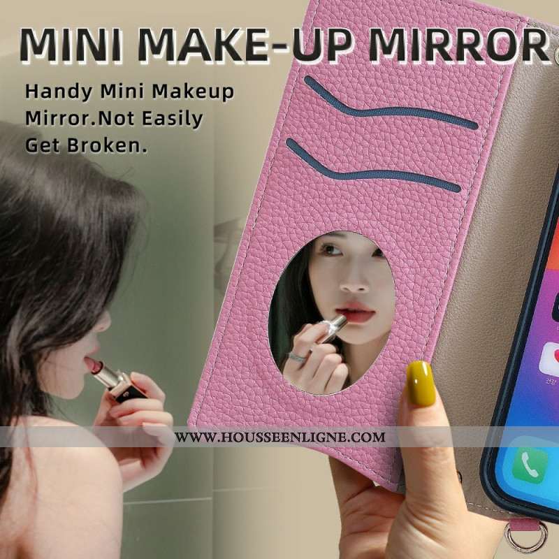 Housse OnePlus 13 Portefeuille Bicolore et Chaîne