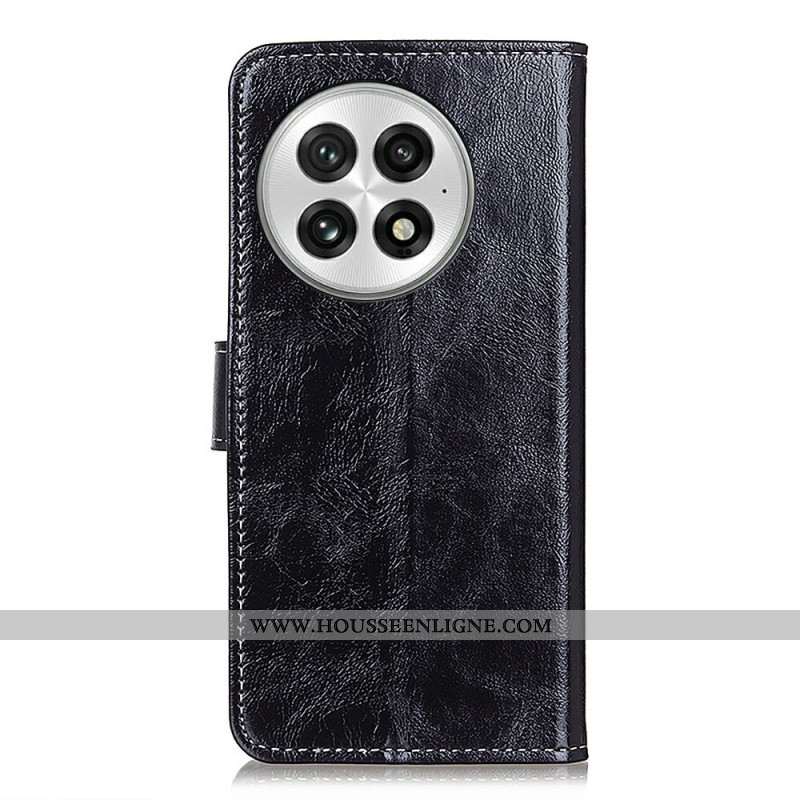 Housse OnePlus 13 Simili Cuir Brillant