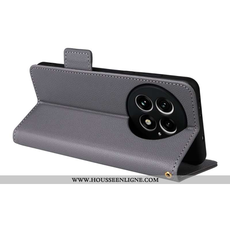 Housse OnePlus 13 Simili Cuir Texturé à Lanière