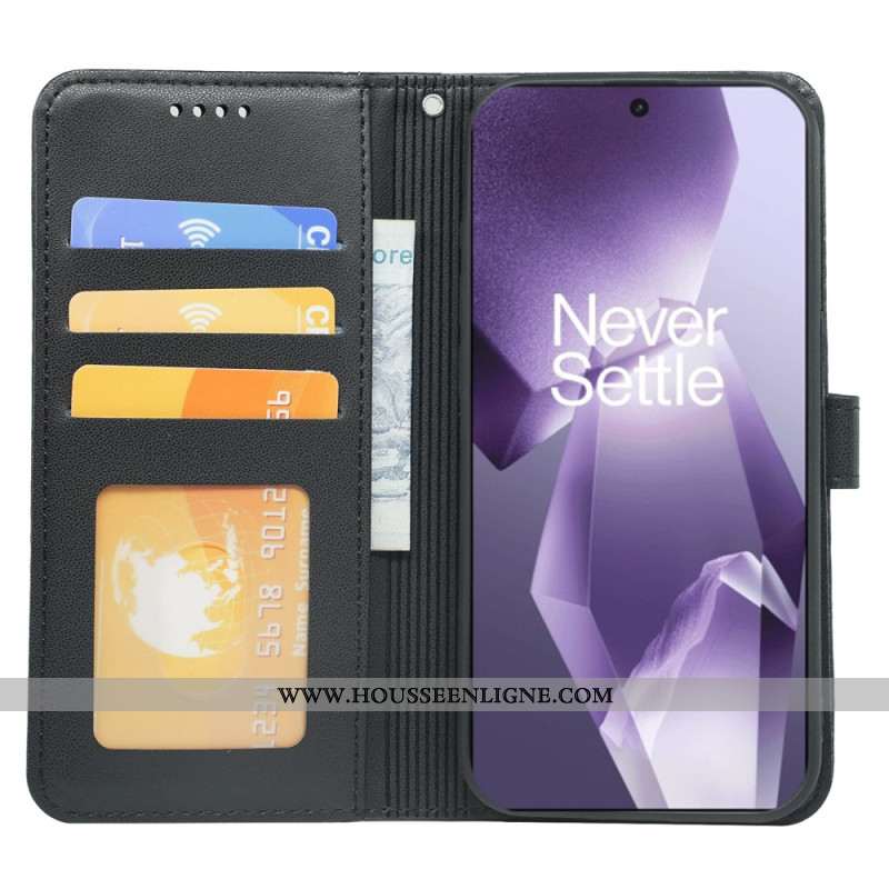 Housse OnePlus 13R 5G Double Porte-Cartes à Lanière