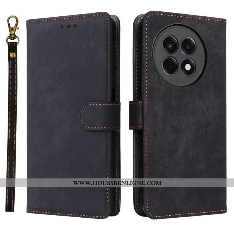 Housse OnePlus 13R Blocage RFID Effet Cuir à Lanière