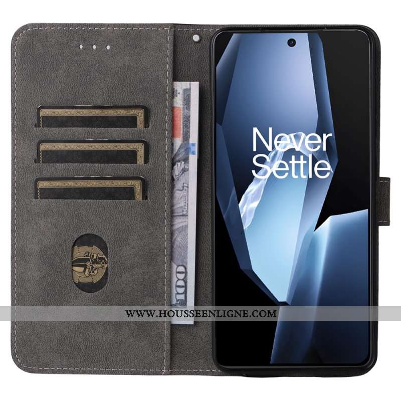 Housse OnePlus 13R Blocage RFID Effet Cuir à Lanière