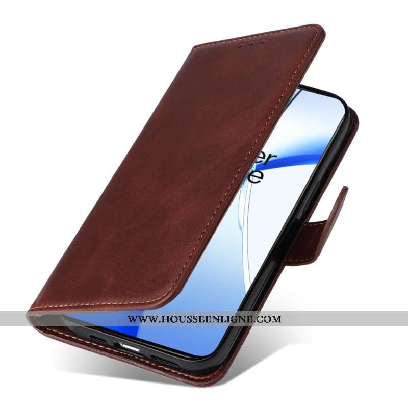 Housse OnePlus 13R Effet Cuir Uni à Lanière