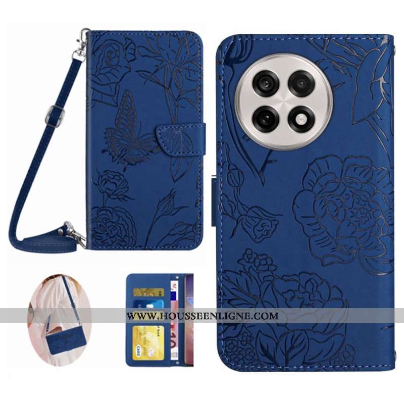 Housse OnePlus 13R Empreinte Papillons à Bandoulière