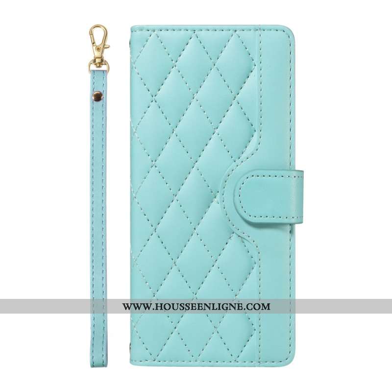 Housse OnePlus 13R Matelassée avec Lanière et Bandoulière