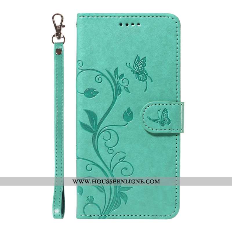 Housse OnePlus 13R Motif Floral à Lanière