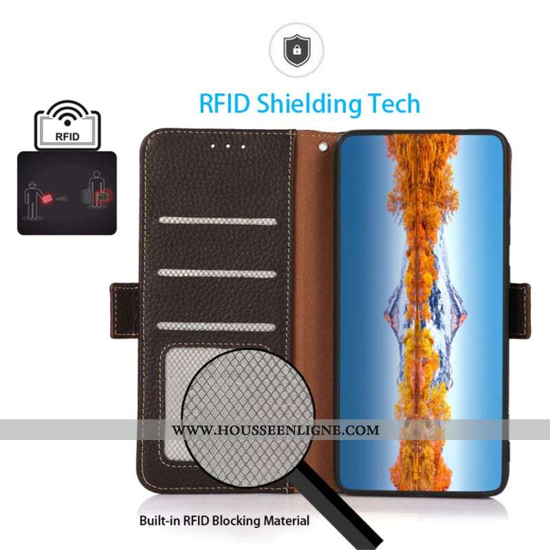 Housse OnePlus 13R Protection RFID Cuir KHAZNEH