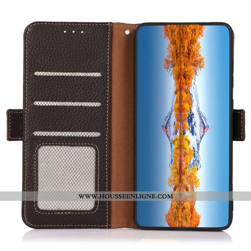 Housse OnePlus 13R Protection RFID Cuir KHAZNEH