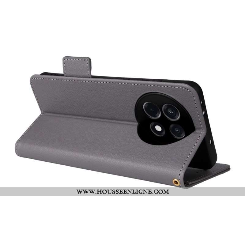 Housse OnePlus 13R Texture Litchi à Lanière