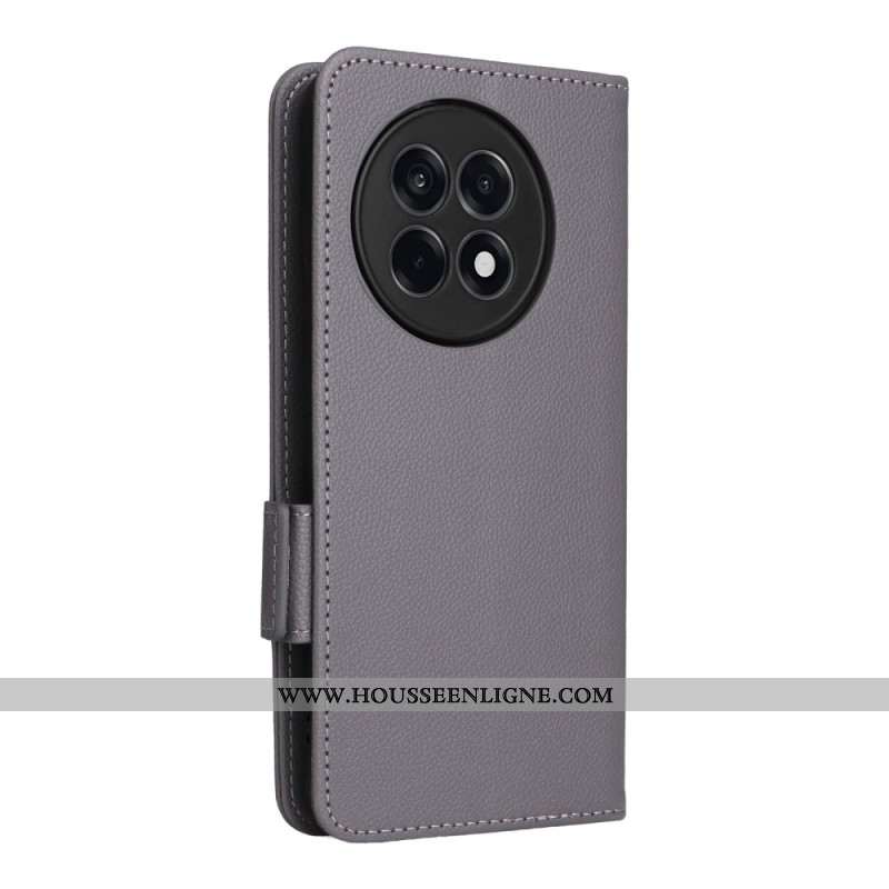 Housse OnePlus 13R Texture Litchi à Lanière