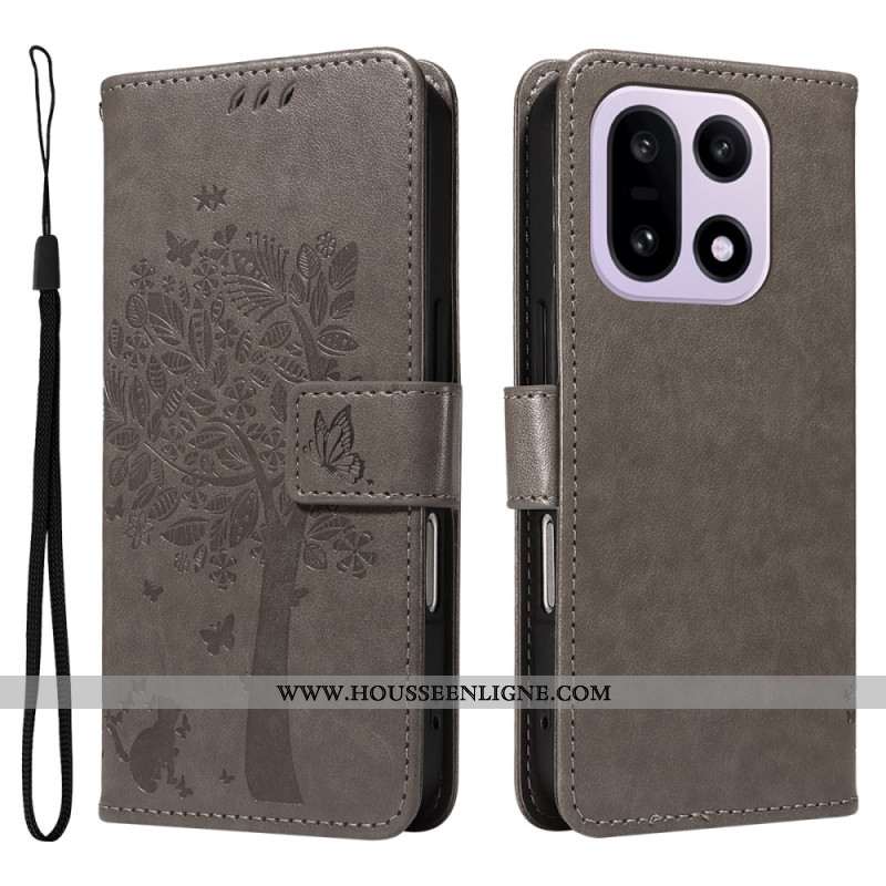 Housse OnePlus 15 Chat et Arbre