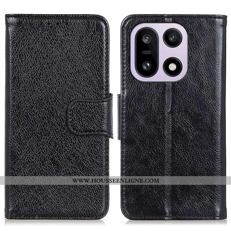 Housse OnePlus 15 Cuir Fendu Nappa