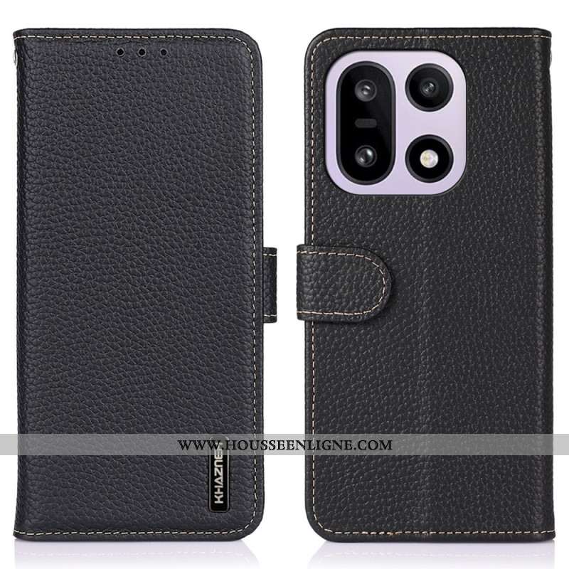 Housse OnePlus 15 Cuir Véritable KHAZNEH