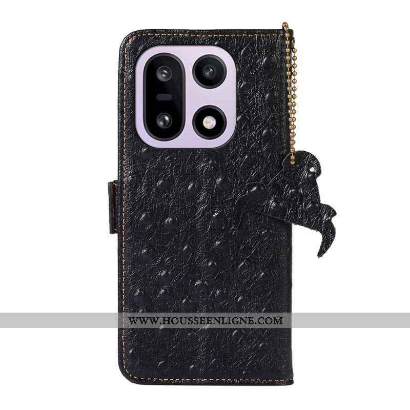 Housse OnePlus 15 Cuir Véritable avec Blocage RFID