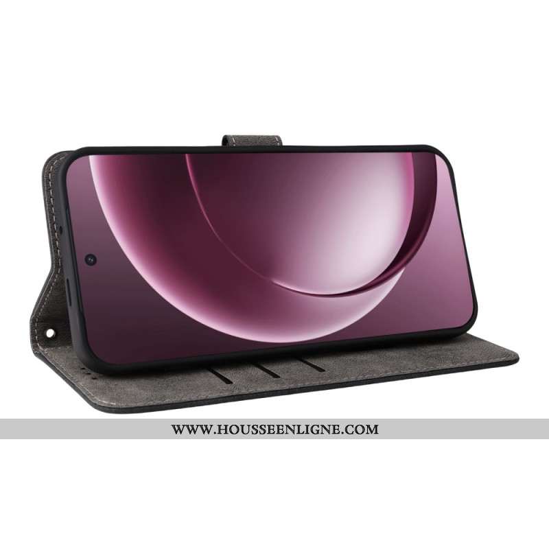 Housse OnePlus 15 Effet Daim à Lanière