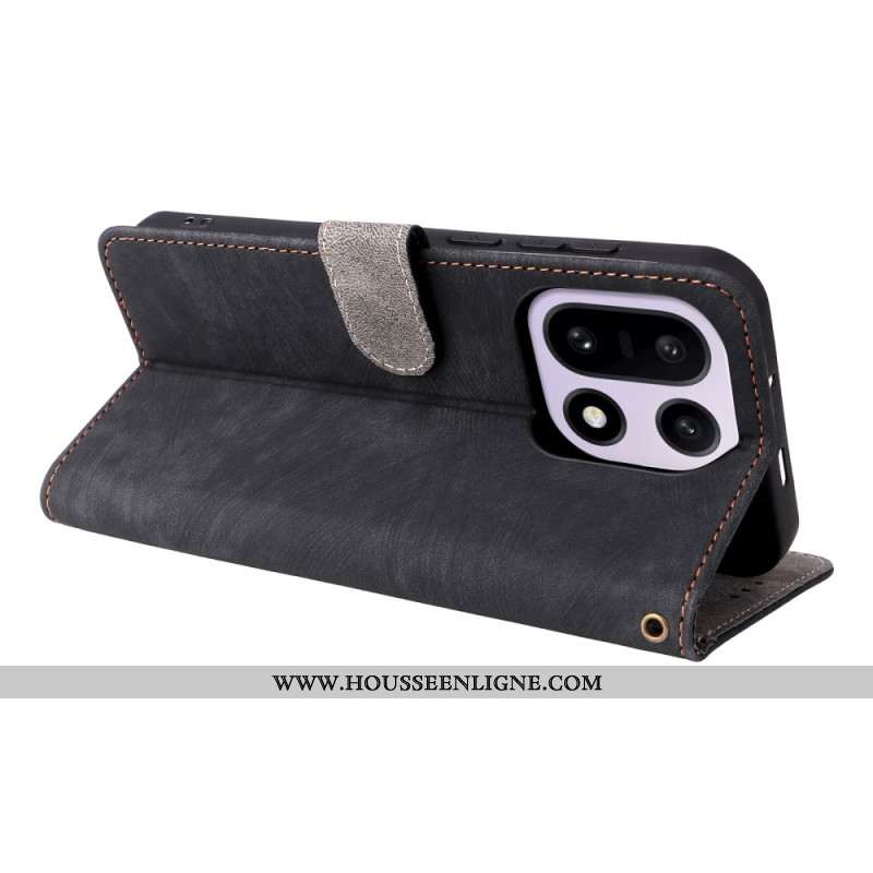 Housse OnePlus 15 Effet Daim à Lanière
