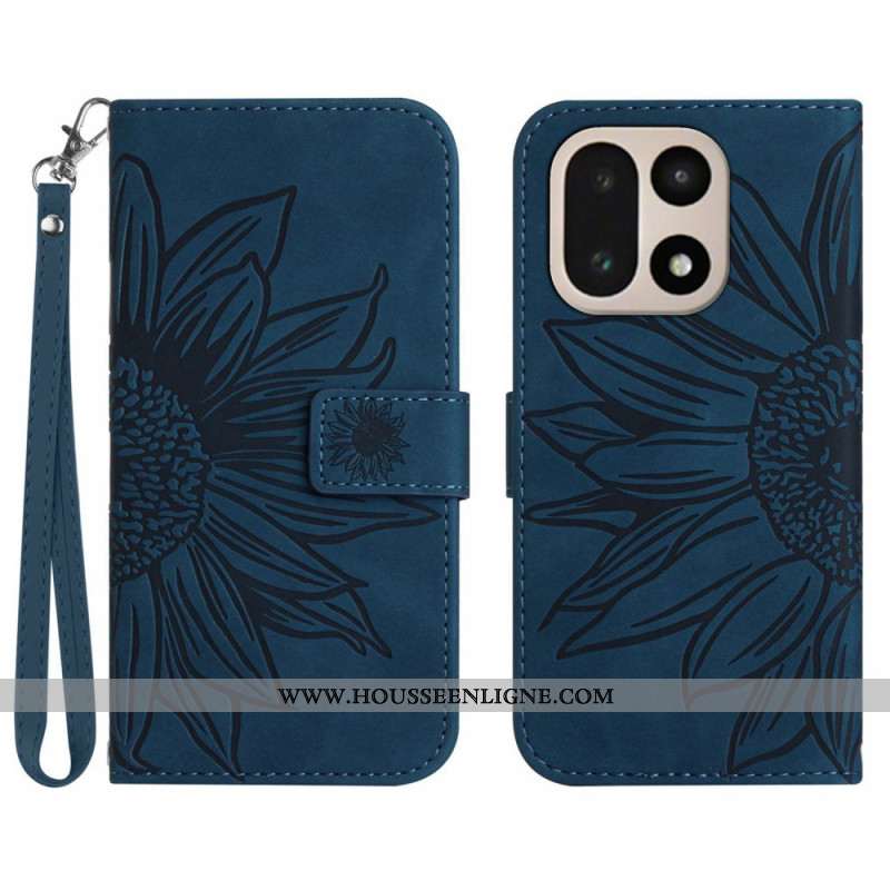 Housse OnePlus 15 Empreinte Tournesol à Lanière