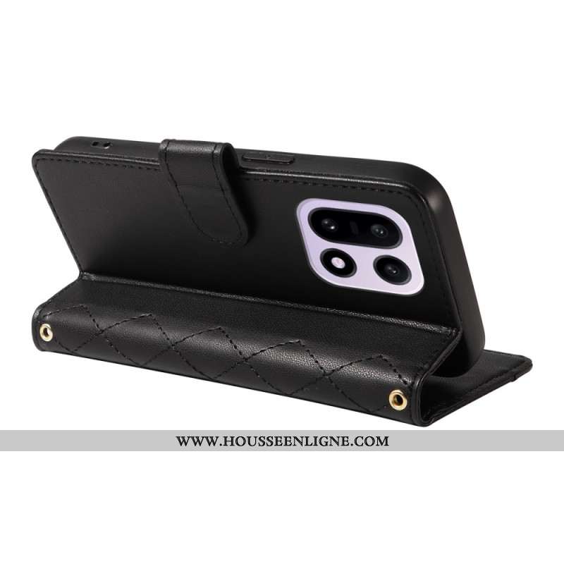 Housse OnePlus 15 Matelassée avec Bandoulière et Lanière