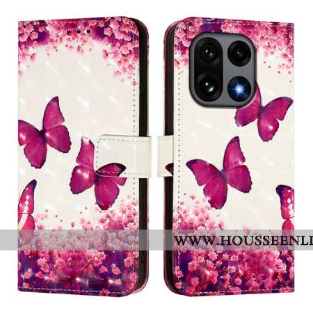 Housse OnePlus 15 Papillons Roses