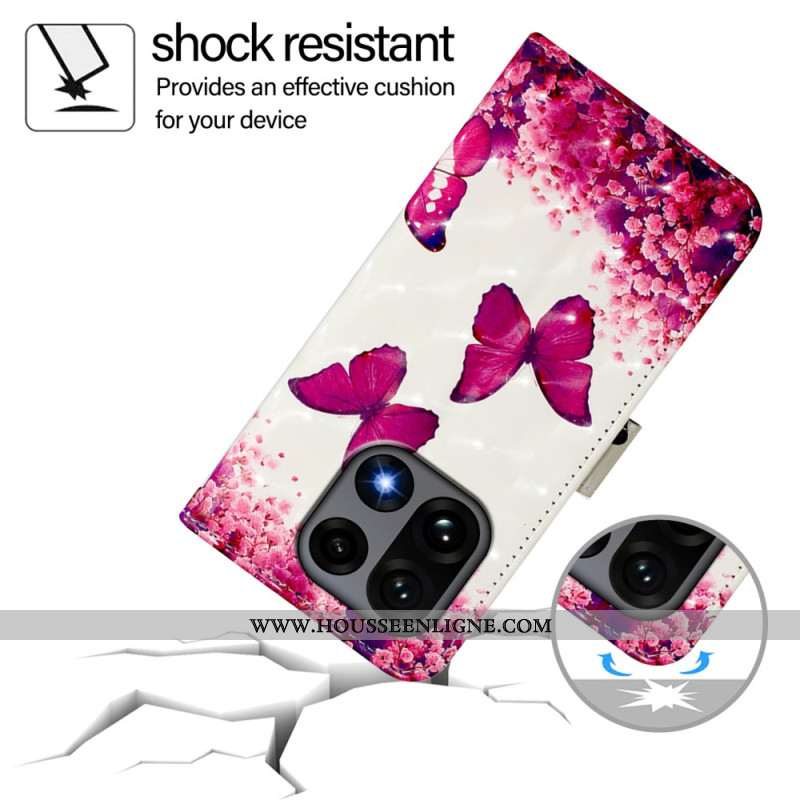 Housse OnePlus 15 Papillons Roses