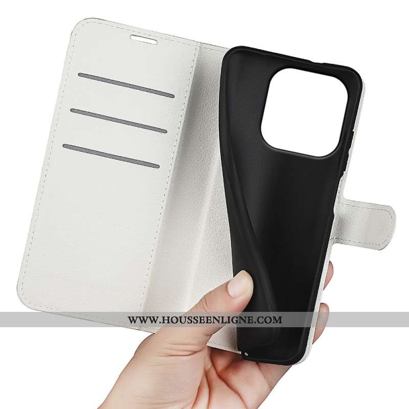 Housse OnePlus 15 Simili Cuir Litchi