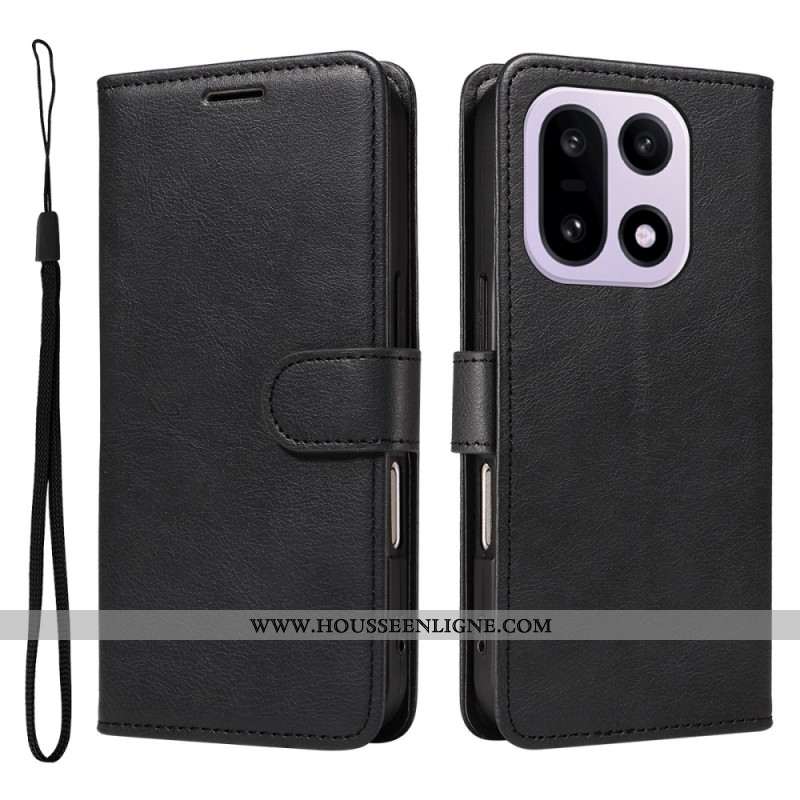 Housse OnePlus 15 Simili Cuir Uni