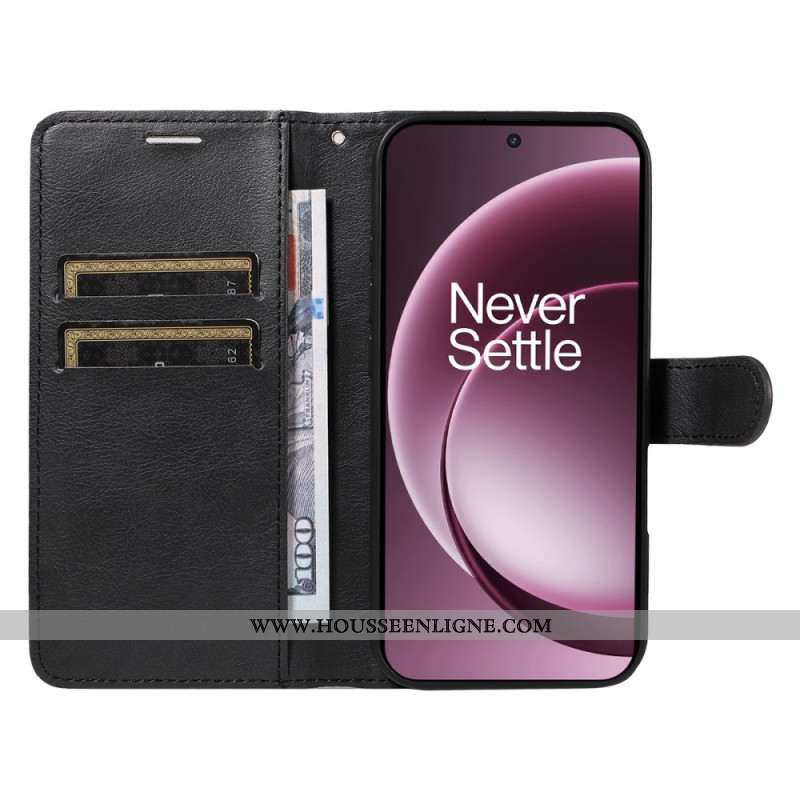 Housse OnePlus 15 Simili Cuir Uni