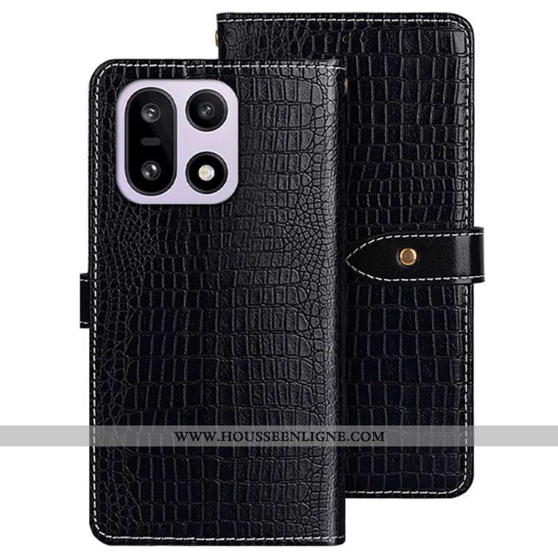 Housse OnePlus 15 Texture Crocodile IDEWEI