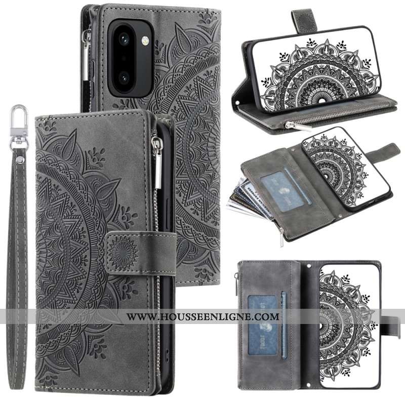 Housse OnePlus 15R Portefeuille Fleur Mandala