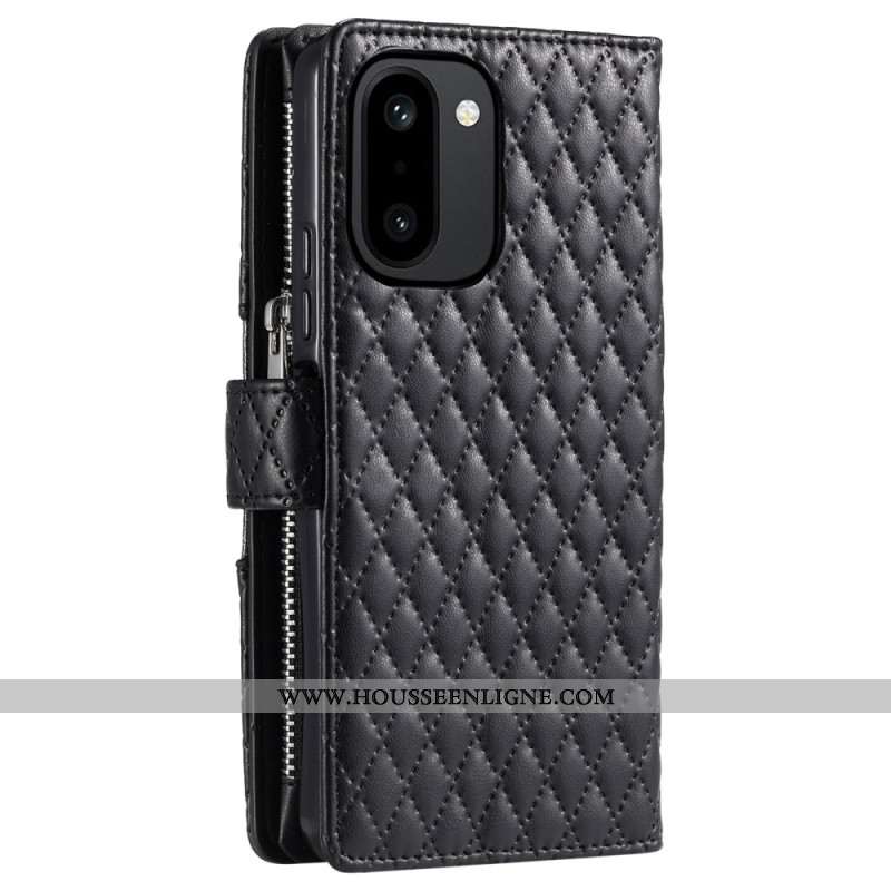 Housse OnePlus 15R Portefeuille Matelassée à Paillettes