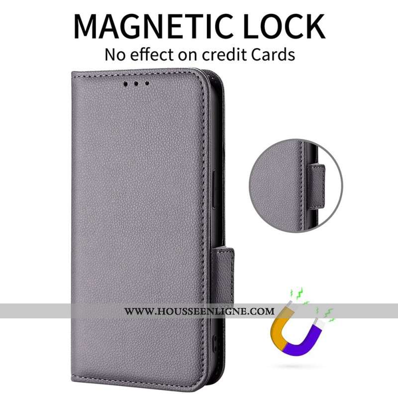 Housse OnePlus 15R Texture Litchi à Lanière