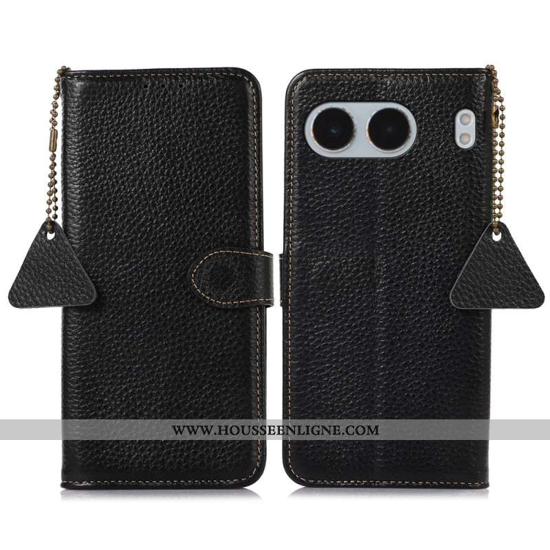 Housse OnePlus Nord 4 Blocage RFID et Texture Litchi