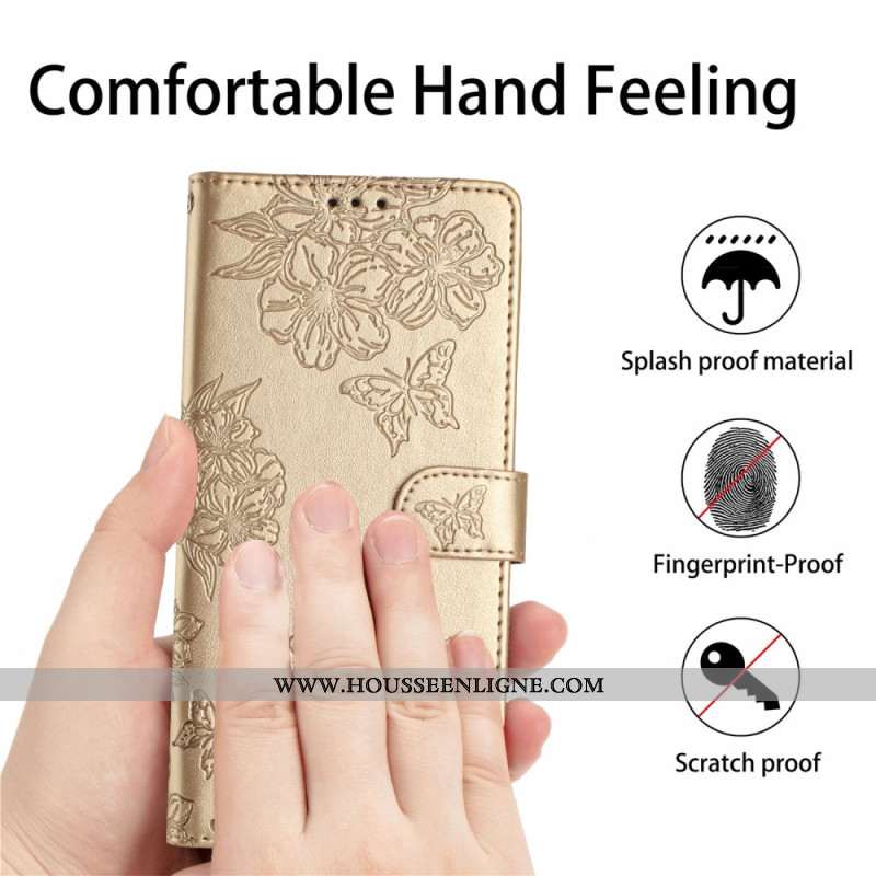 Housse OnePlus Nord 4 Design Floral à Lanière