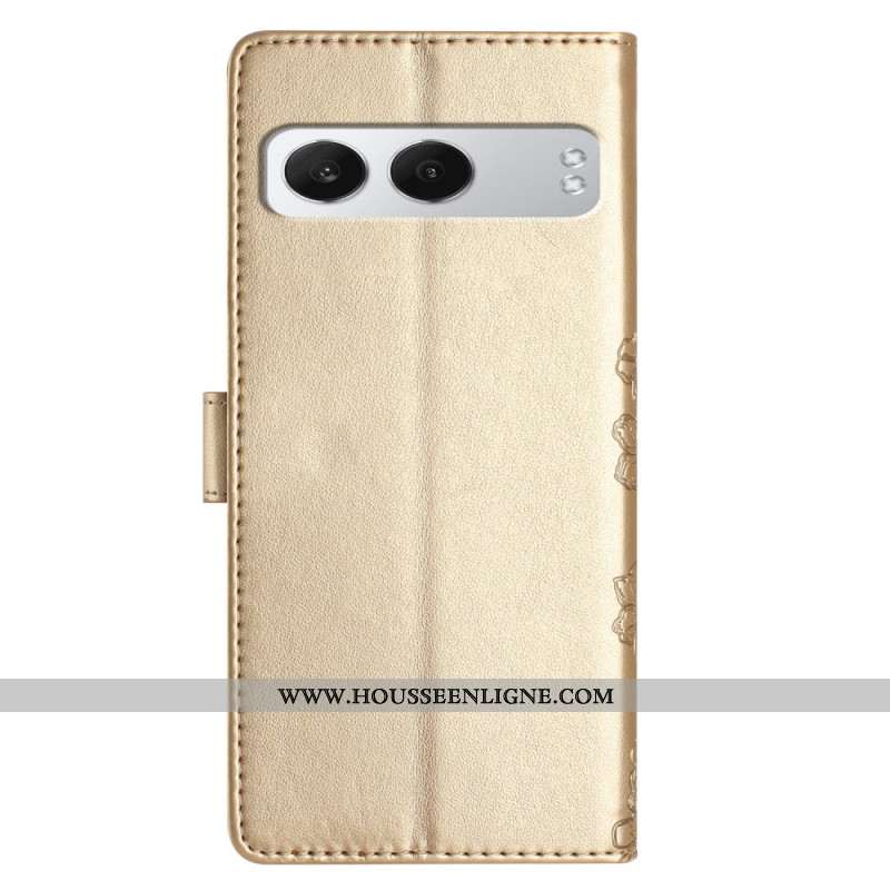 Housse OnePlus Nord 4 Design Floral à Lanière