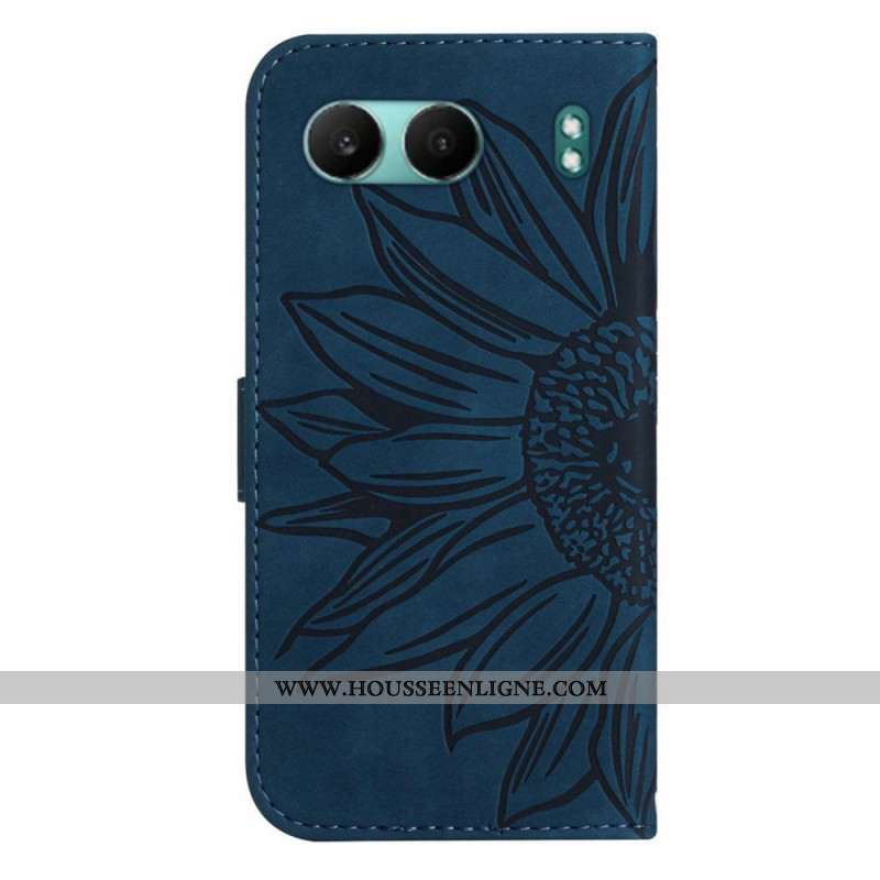 Housse OnePlus Nord 4 Impression Tournesol et Lanière