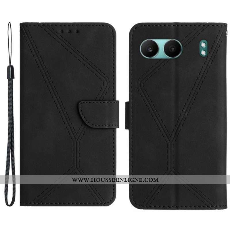 Housse OnePlus Nord 4 Lignes et Tirés à Lanière