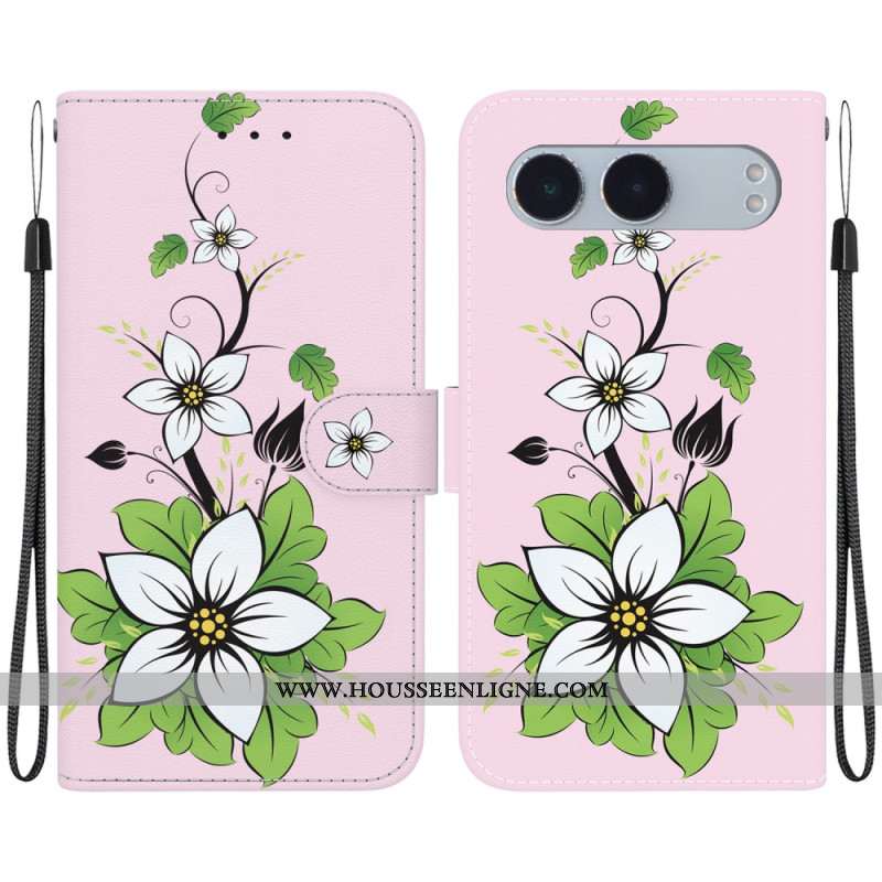 Housse OnePlus Nord 4 Lily à Lanière